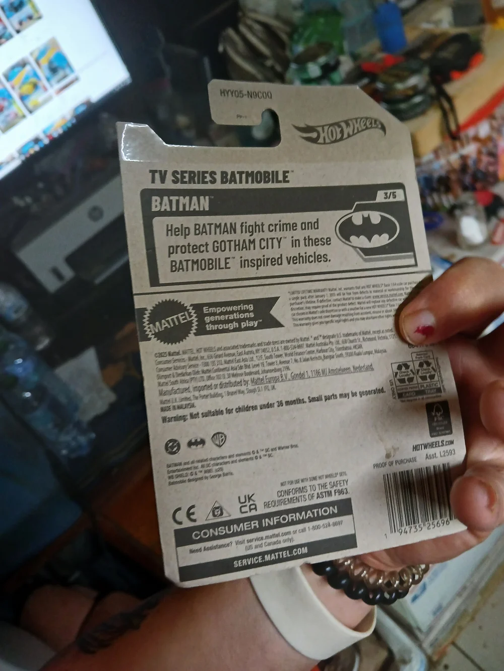 2025 Hot Wheels Mainline TV Series Batmobile (Collector No. 103/250, Batman 3/5)